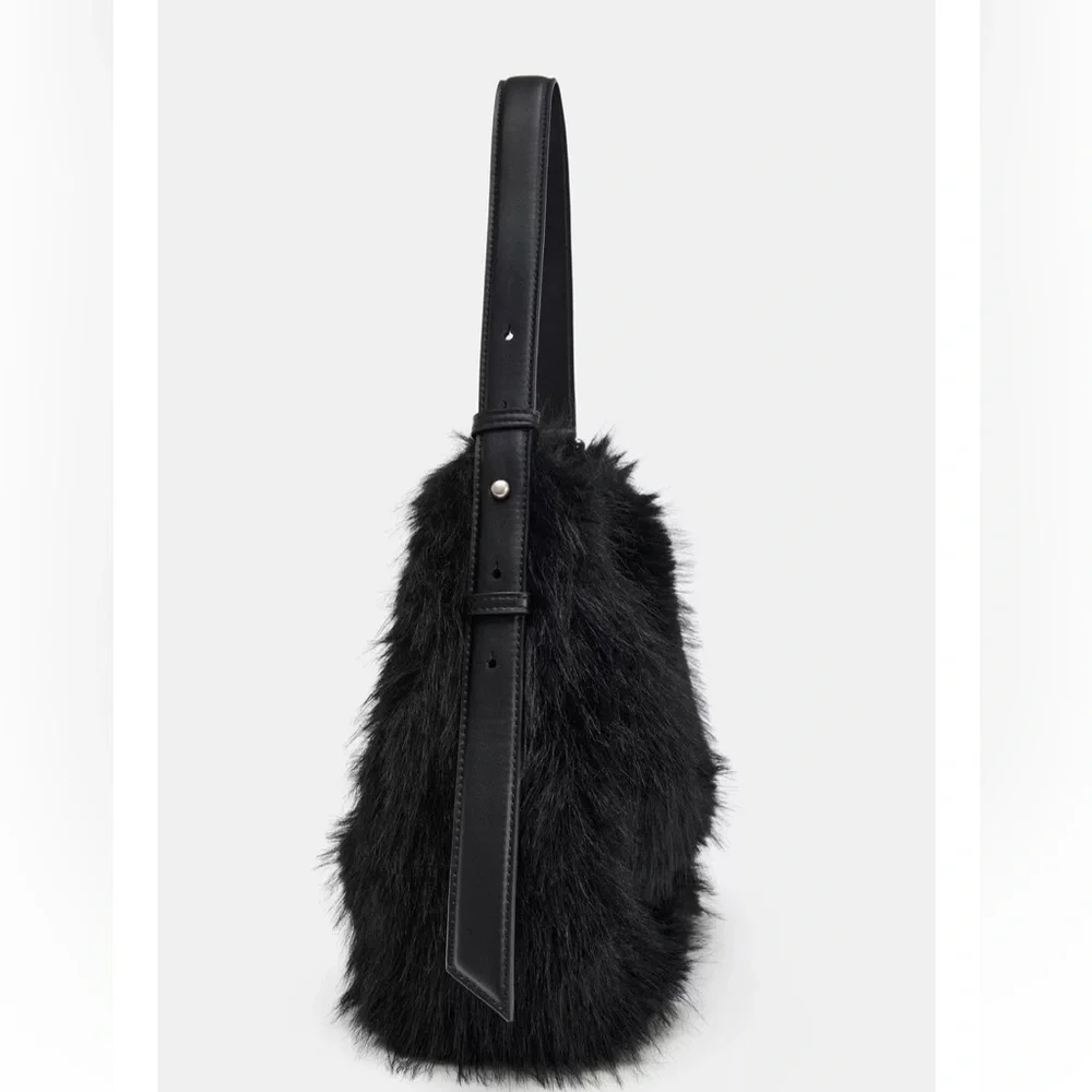 TREND NEW ! ZARA LUXURY FAUX FUR BAG